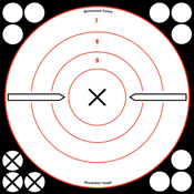 BLACK X-BULL'S-EYE 6 TARGETSB/C TARGET SHOOT-N-C 8" WHITE/ - American Ordnance