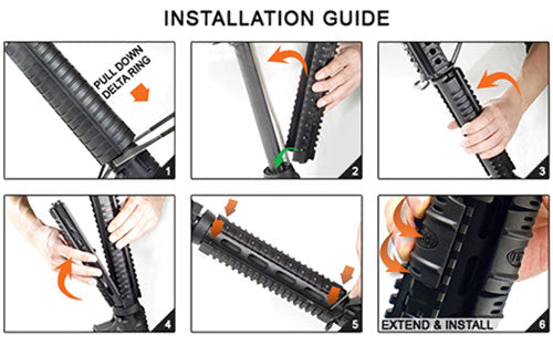 2-PC DROP-IN MID-LENGTHUTG RAIL PICATINNY AR-15 9&quot; - American Ordnance