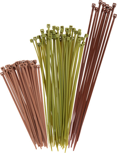 ASSORTED GREEN/BROWN/TANALLEN NYLON CABLE TIES 100PK - American Ordnance