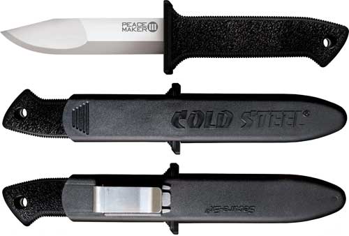 PLAIN EDGE BOOT KNIFE W/SHEATHCOLD STEEL PEACE MAKER III 4" - American Ordnance