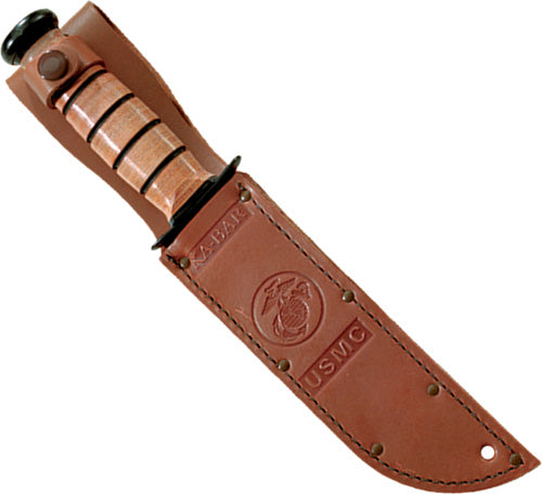 7" SRRTD W/LEATHER SHEATH USMCKA-BAR FIGHTING/UTILITY KNIFE - American Ordnance