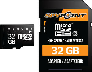 SD CARD HIGH SPEED CLASS 10SPYPOINT TRAIL CAM 32GB MICRO/ - American Ordnance