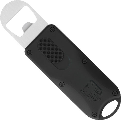 BLACK 4.62" OAL W/LANYARD LOOPCOBRATEC OTF BOTTLE OPENER - American Ordnance