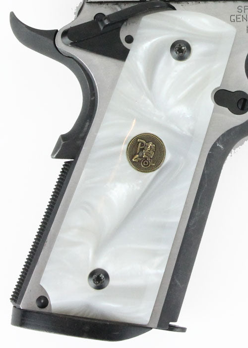 WHITE PEARL SMOOTHPACHMAYR GRIPS 1911 FULL SIZE - American Ordnance