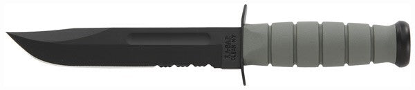 7" SERR W/PLASTIC STH. F-GREENKA-BAR FIGHTING/UTILITY KNIFE - American Ordnance