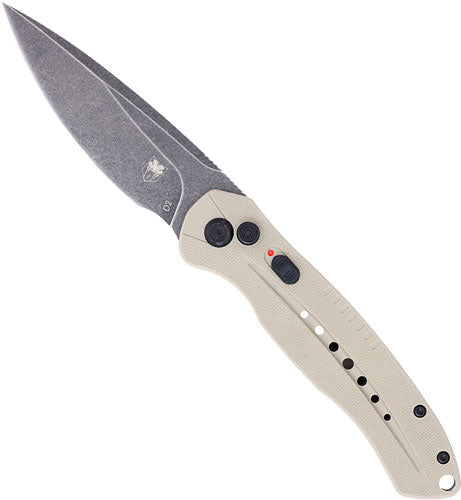 AUTO 3" D2 FDE/STNWSH BLK BLDCOBRATEC DIABLO SIDE BUTTON - American Ordnance