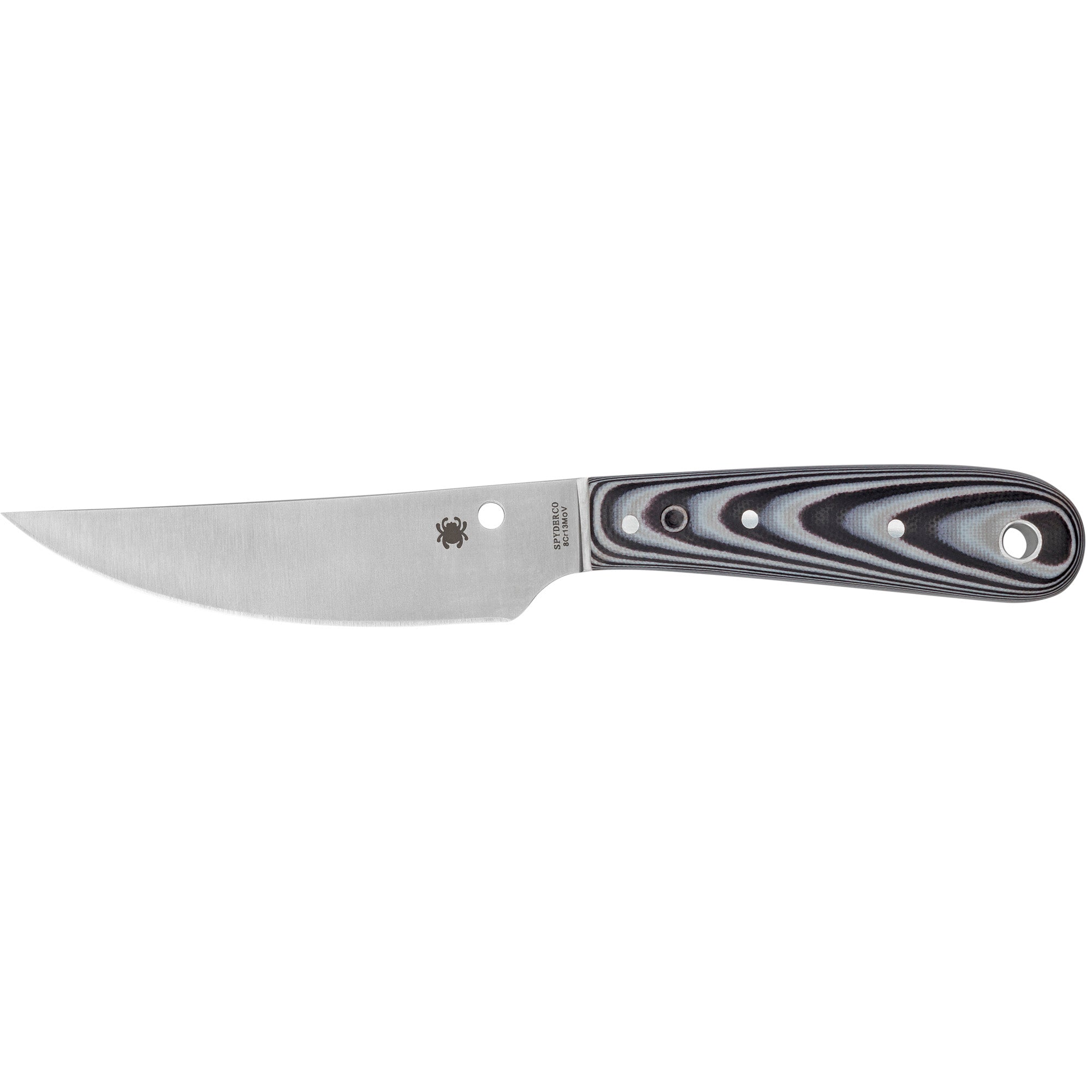 SPYDERCO BOW RIVER G-10 BLK/WHITE - American Ordnance