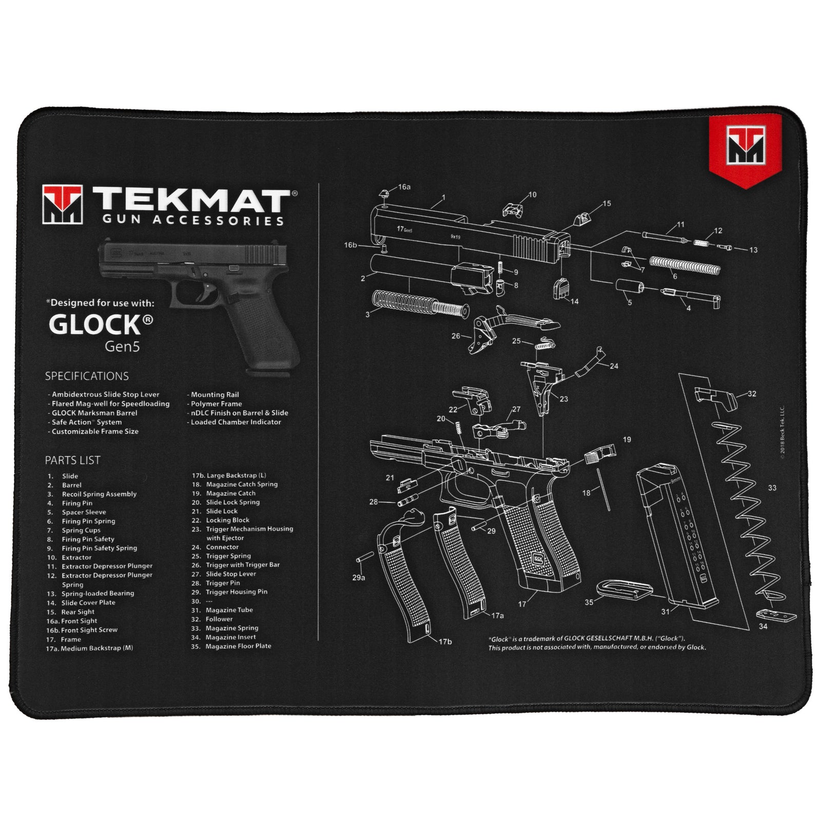 TEKMAT ULTRA PSTL MAT FOR GLK GEN5 - American Ordnance