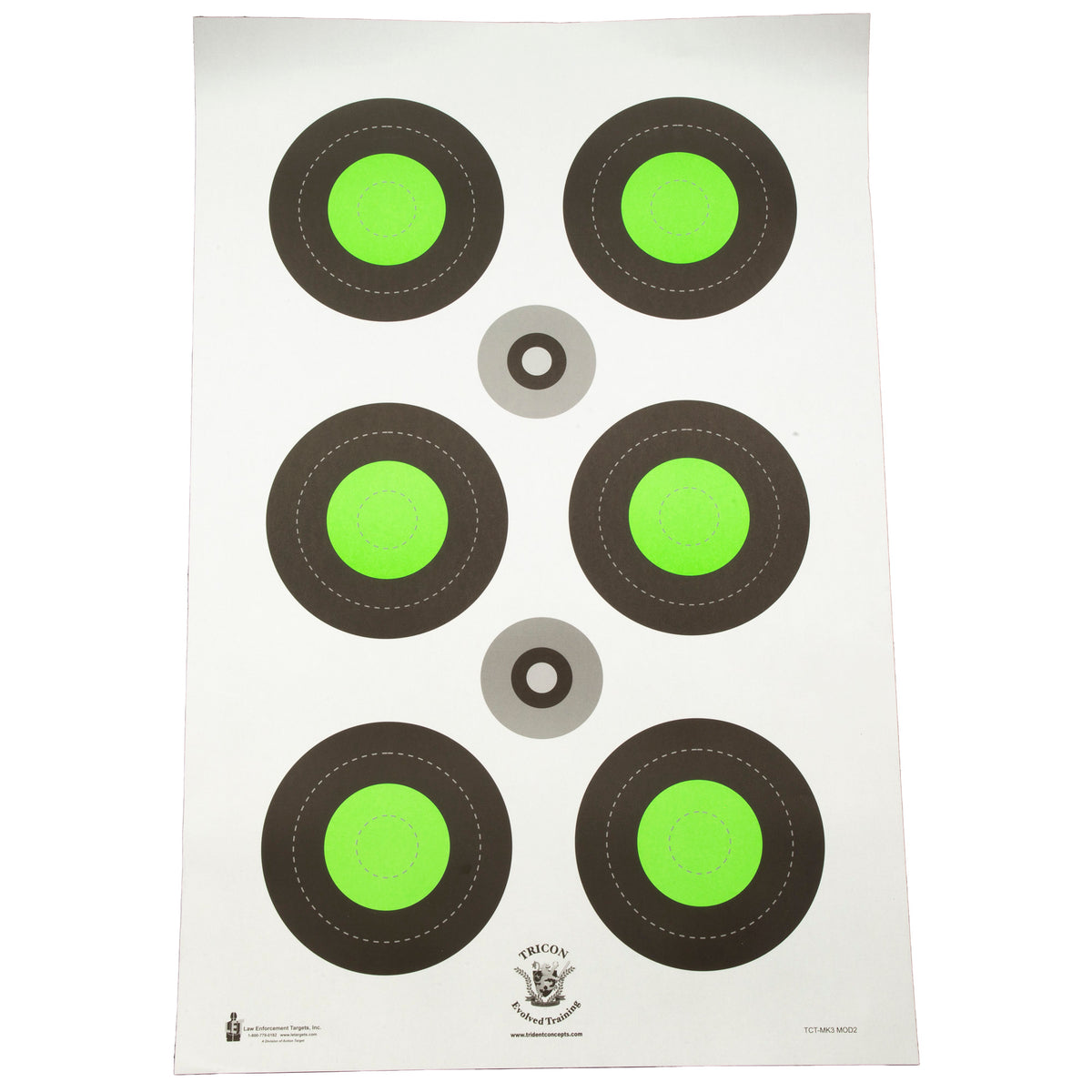 ACTION TGT TRIDENT BLSEYE GRN 100PK - American Ordnance