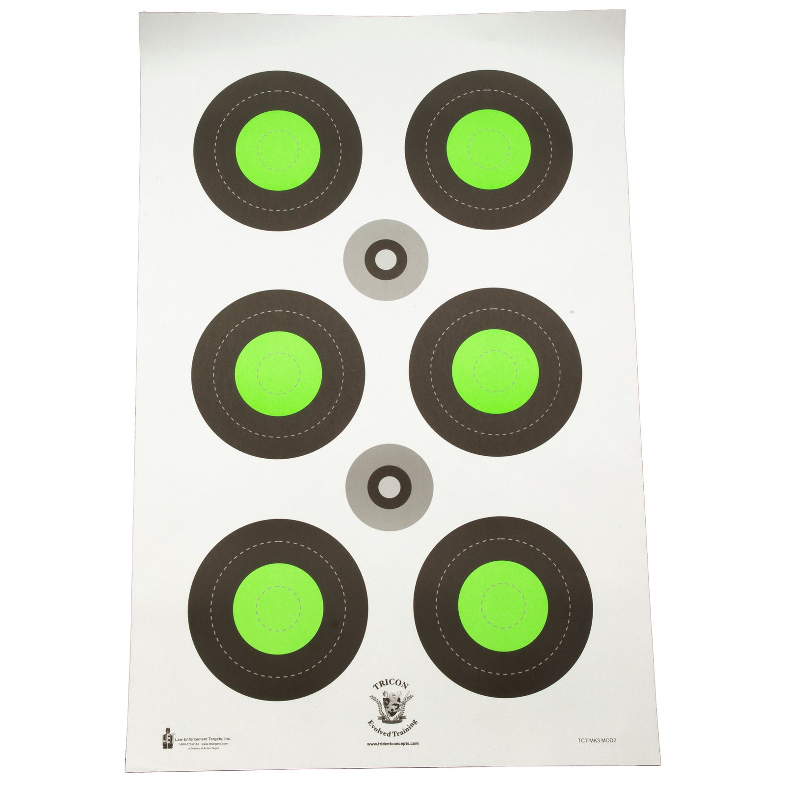 ACTION TGT TRIDENT BLSEYE GRN 100PK - American Ordnance