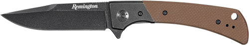 4" FOLDER G10 TAN/BLACK<REMINGTON CUTLERY EDC DROP PT - American Ordnance