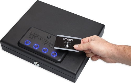 MAGNUM TOP LOAD 11.5"X9.8"X2.5BULLDOG BIOMETRIC PISTOL VAULT - American Ordnance