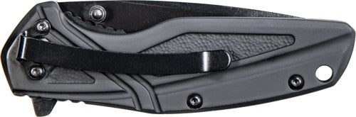 OXIDE BLADE W/POCKET CLIPS&W KNIFE BLACK RUBBER 3" BLK - American Ordnance