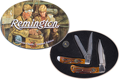 CLASSIC 2-KNIFE SET W/TIN<REMINGTON CUTLERY AMERICAN - American Ordnance
