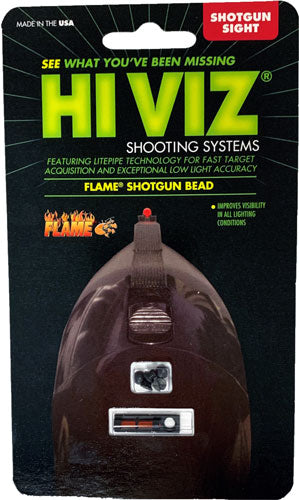 SIGHT W/RED LITEPIPEHIVIZ FLAME SHOTGUN RIB FRONT - American Ordnance