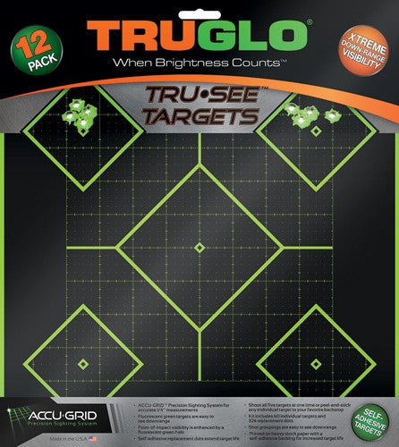 5 DAIMOND 12-PACKTRUGLO TRU-SEE REACTIVE TARGET - American Ordnance