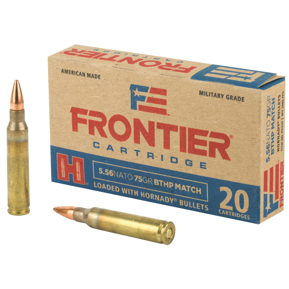 FRONTIER 5.56X45 75GR BTHP MATCH 20RD