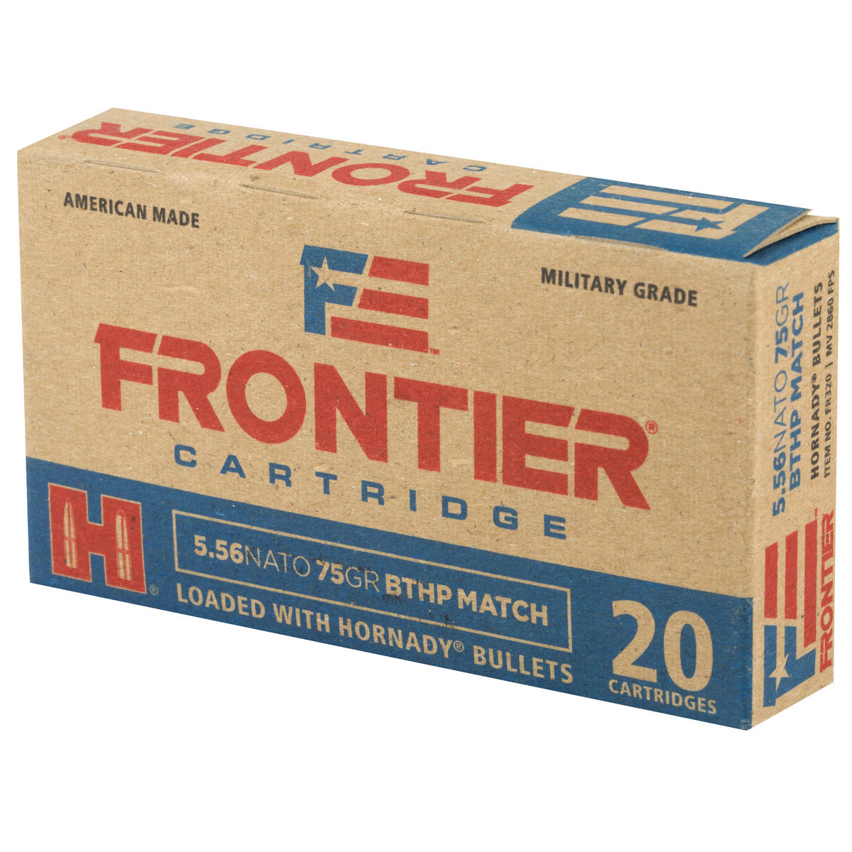 FRONTIER 5.56X45 75GR BTHP MATCH 20RD