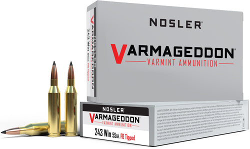 NOSLER VARMAGEDDON 243 WIN 55GR FBT 20RD