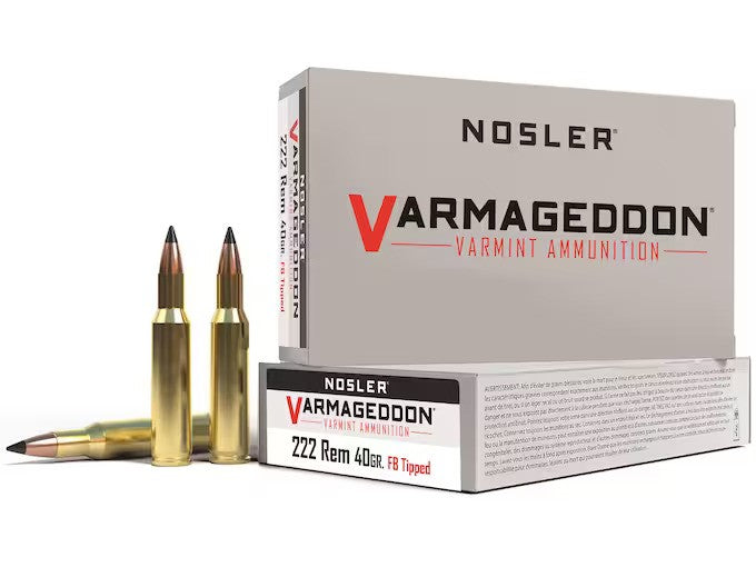 NOSLER VARMAGEDDON 222 REM 40GR FBT 20RD