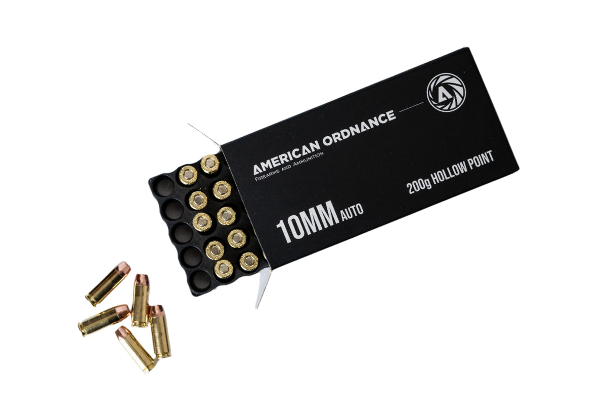 10MM Auto 200g Hollow Point 50 Round Box - American Ordnance