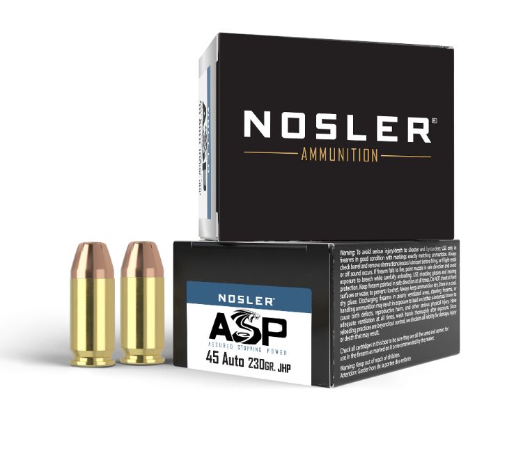 NOSLER ASP 45ACP 230GR HG JHP 20RD