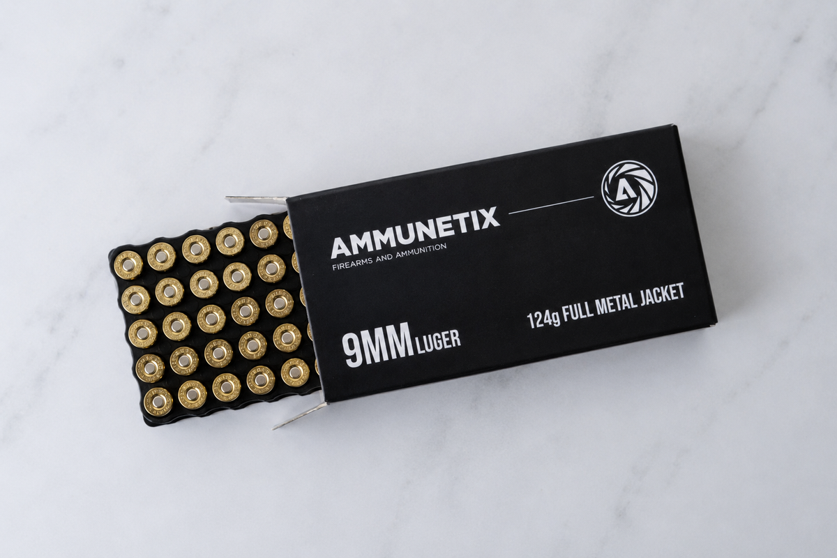Ammunetix 9mm 124gr FMJ 1000RD Case
