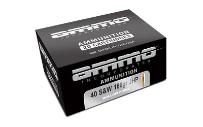 AMMO INC 40 S&amp;W 180GR JHP 20RD
