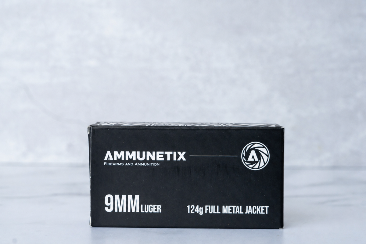 Ammunetix 9mm 124gr FMJ 1000RD Case