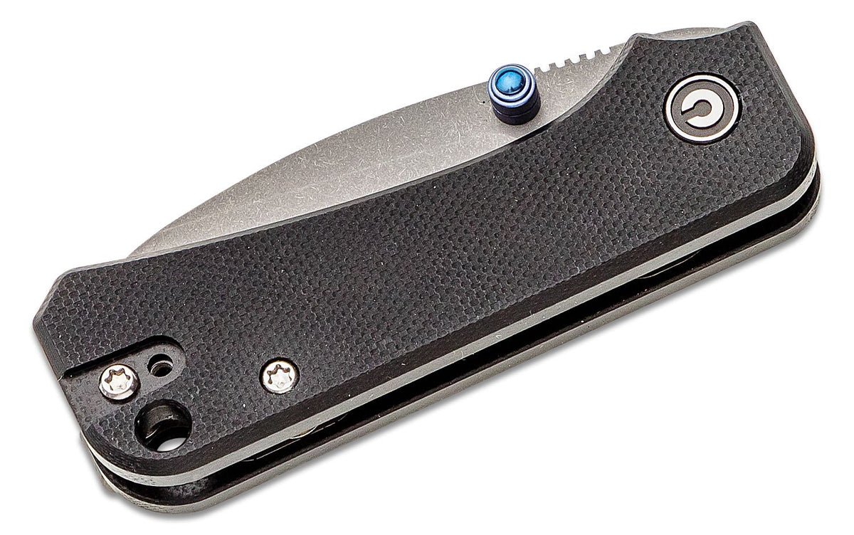 BLACK G10/GRAY STONEWASHCIVIVI KNIFE BABY BANTER 2.34"