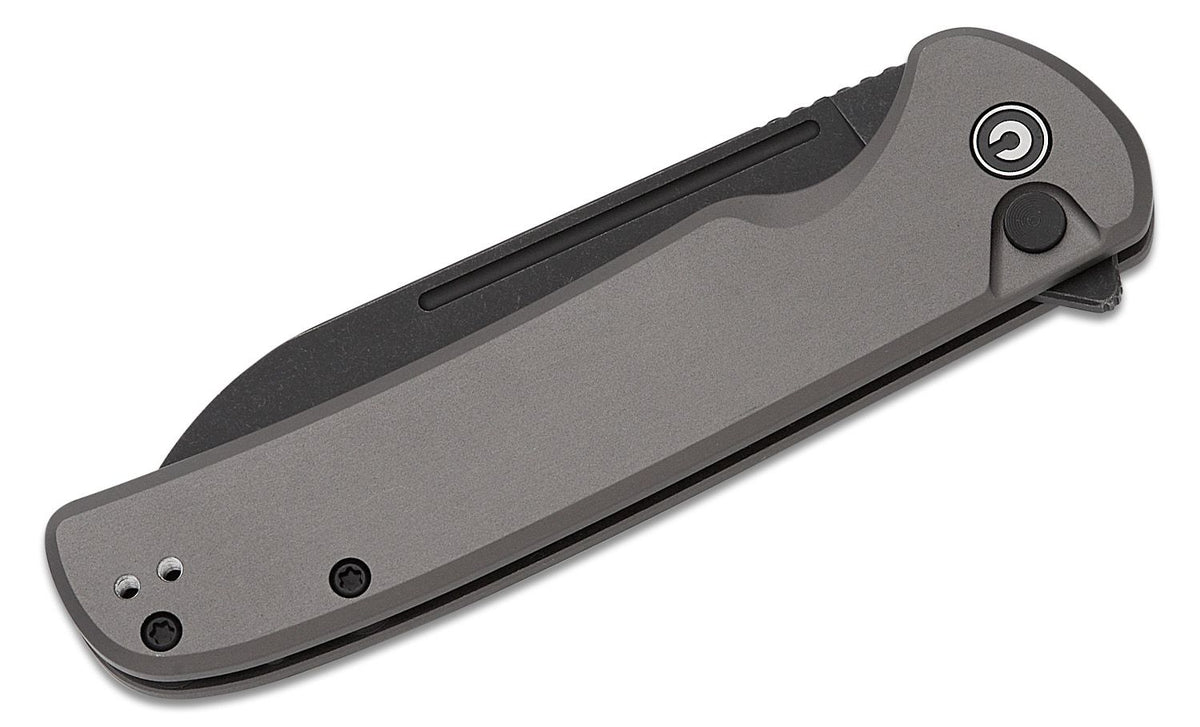 CIVIVI CHEVALIER II 3.4" GRAY ALUM HANDLE/BLACK STNWSH