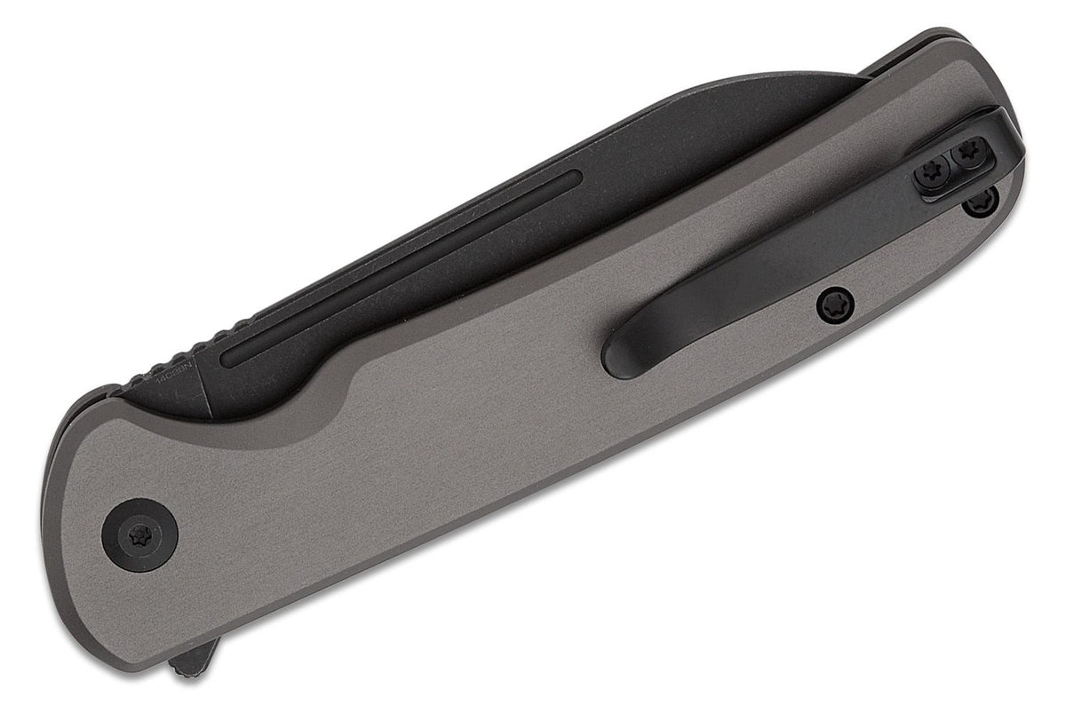 CIVIVI CHEVALIER II 3.4" GRAY ALUM HANDLE/BLACK STNWSH