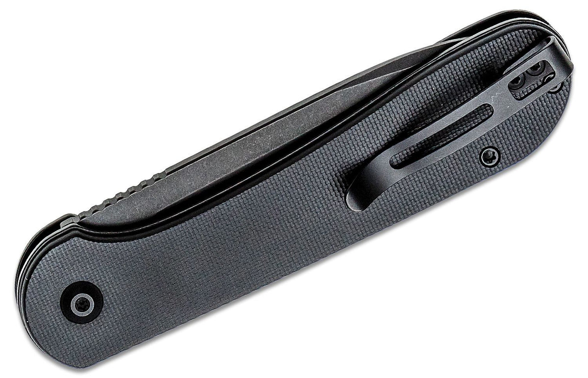 BLACK G-10/BLACK STONEWASHCIVIVI KNIFE ELEMENTUM 3.47"