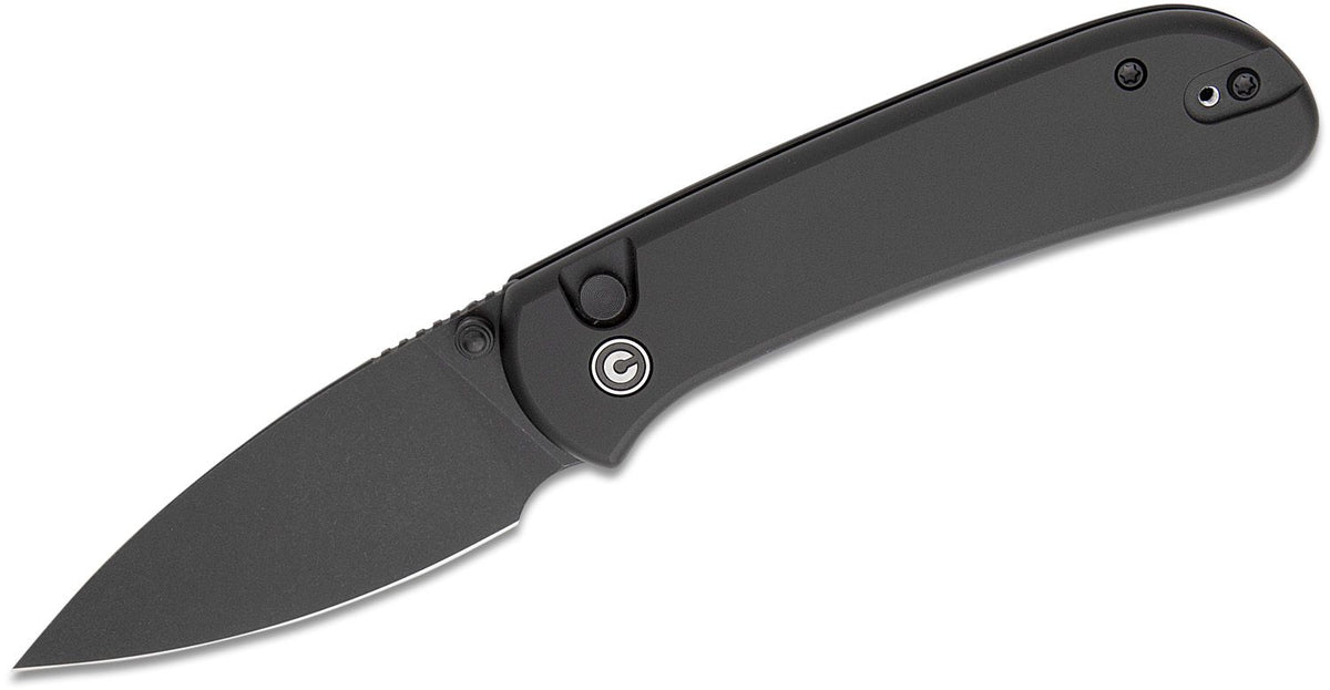 BLK STONEWASH BUTTON LOCKCIVIVI KNIFE QUIBIT 2.98" BLK/
