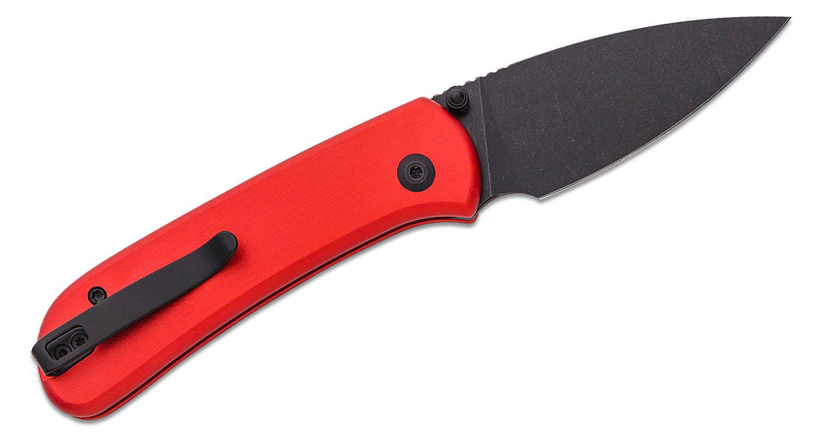 BLK STONEWASH BUTTON LOCKCIVIVI KNIFE QUIBIT 2.98" RED/
