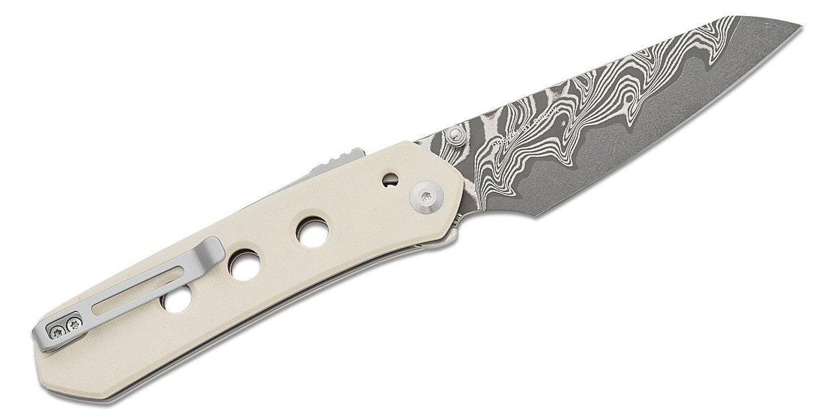 CIVIVI KNIFE VISION FG 3.54" IVORY G-10/DAMASCUS BLADE