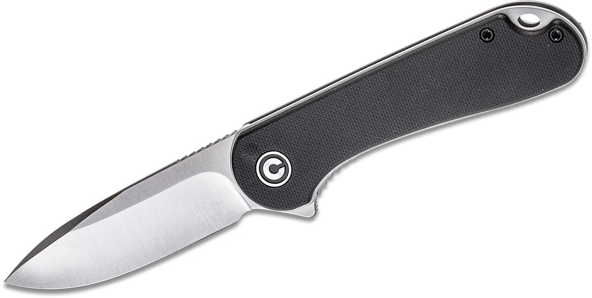 BLACK G10/SATIN D2 LINER LOCKCIVIVI KNIFE ELEMENTUM 2.96"