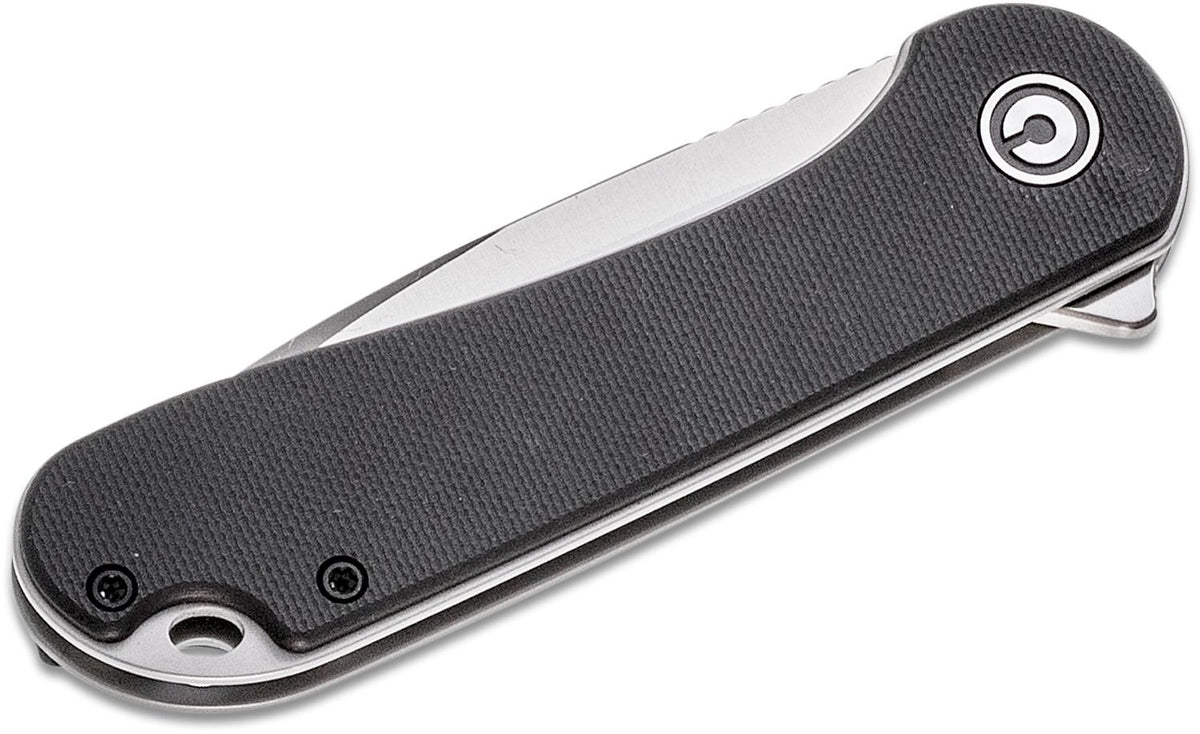 BLACK G10/SATIN D2 LINER LOCKCIVIVI KNIFE ELEMENTUM 2.96"