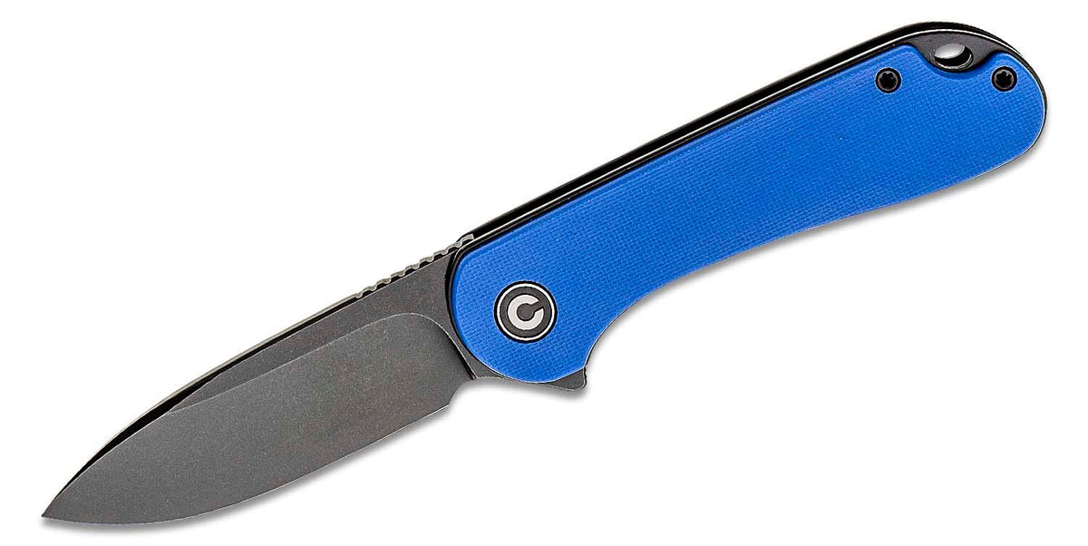 BLUE G-10/BLACK STONEWASH D2CIVIVI KNIFE ELEMENTUM 3.47"