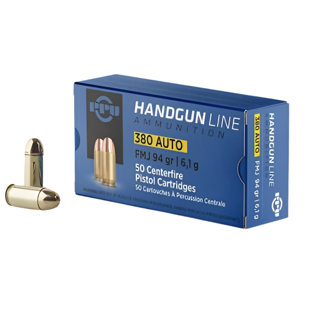 PPU .380 ACP 94GR FMJ 1000RD