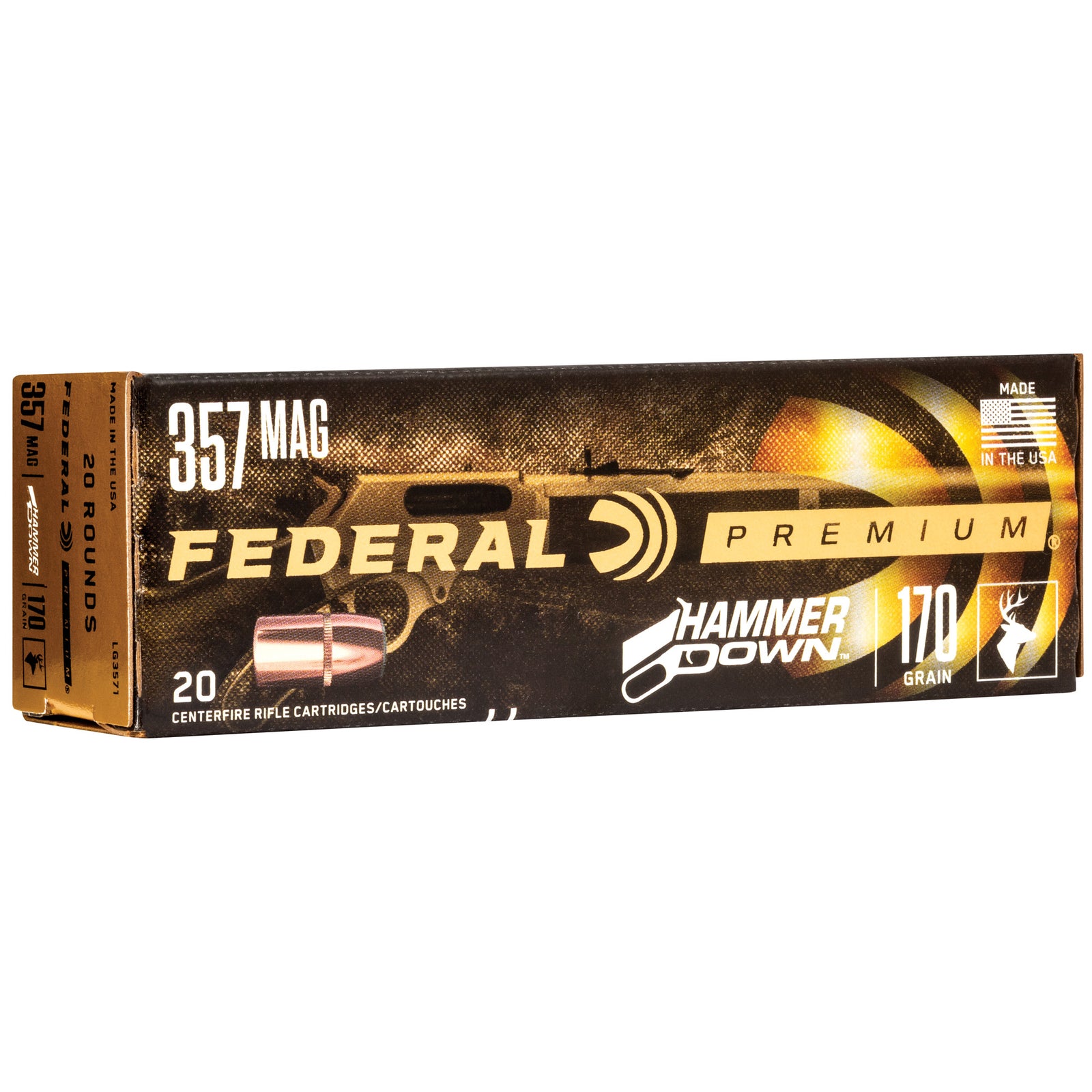 170GR JSP 20RD 10BX/CSFEDERAL HAMMER DOWN 357 MAG - American Ordnance