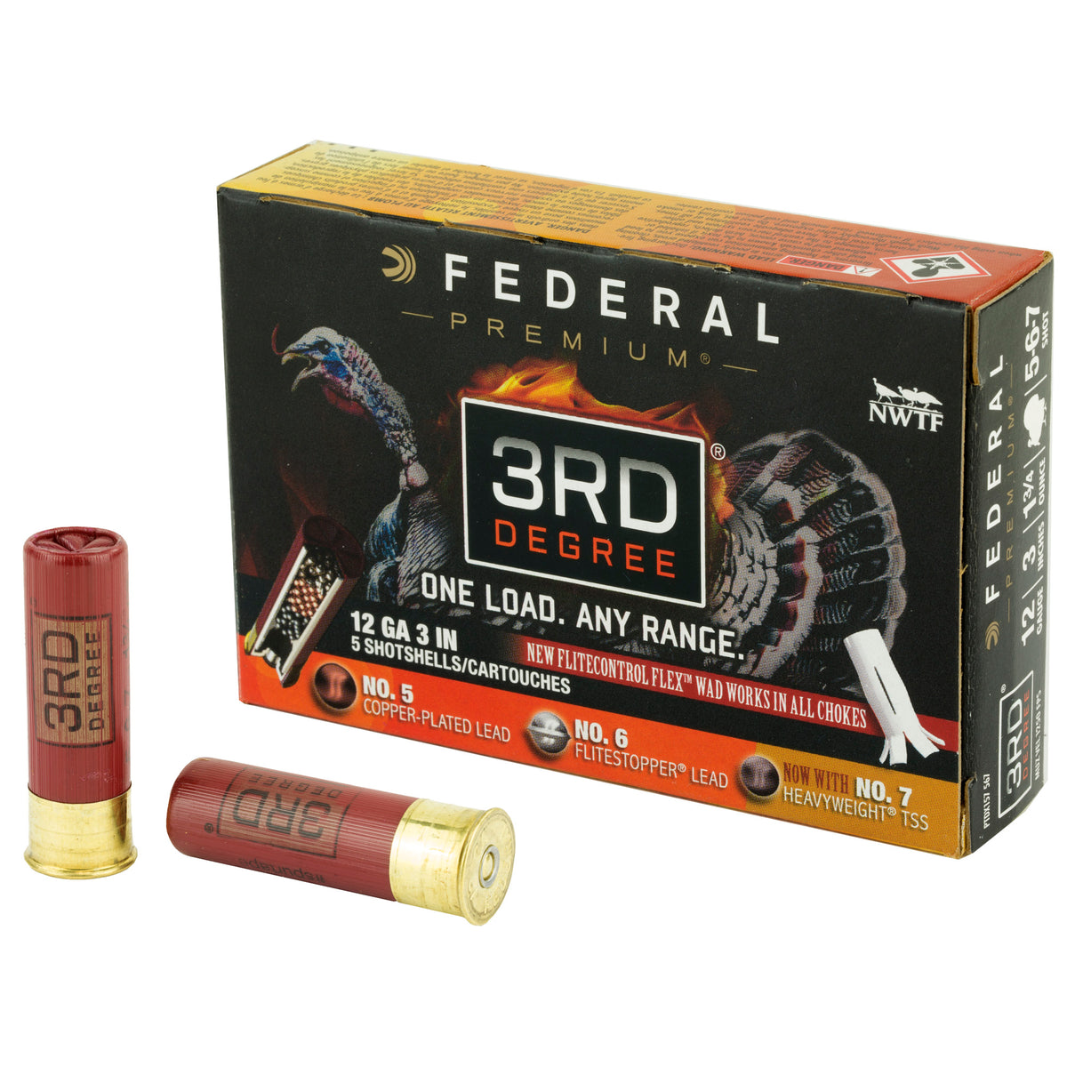 FEDERAL THIRD DEGREE 12GA 3&quot; 1-3/4oz #5,6,7 5RD