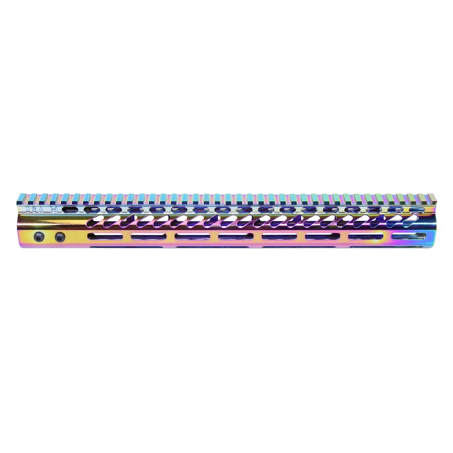 GUNTEC ULTRA LIGHT HANDGUARD 15" M-LOK RAINBOW PVD