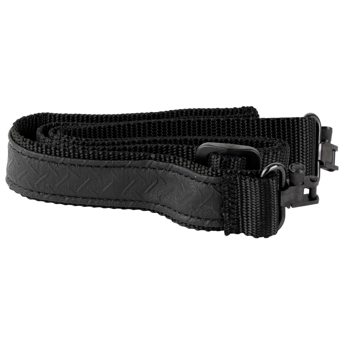 GROVTEC MOUNTAINEER SLING 1.25&quot; NYLON BLACK W/SWIVELS
