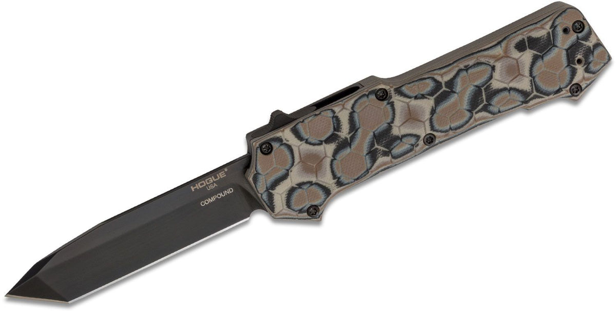 HOGUE COMPOUND 3.5&quot; OTF AUTO G-10 FRAME G-MASCUS FDE TANTO