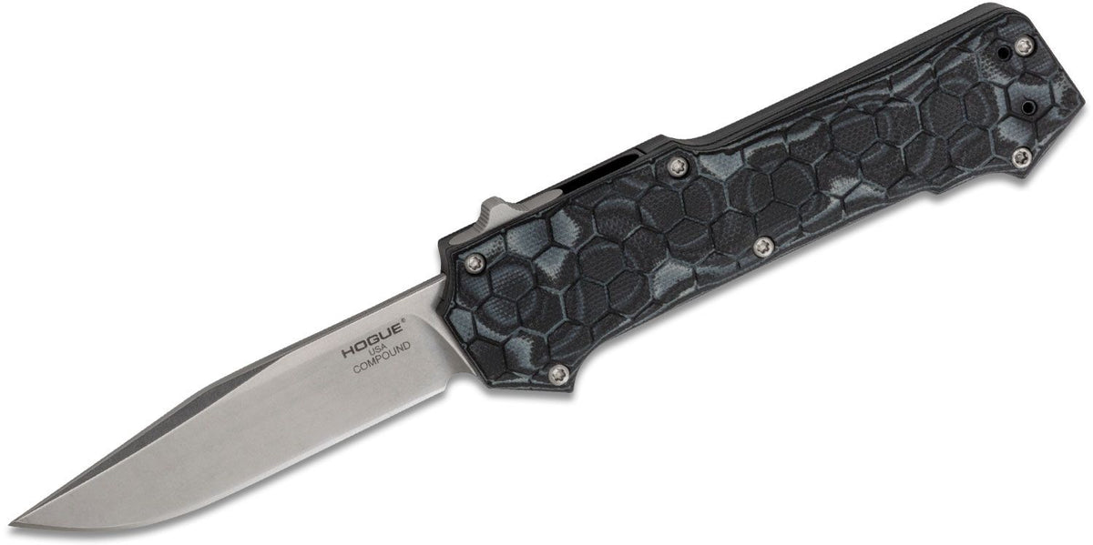 HOGUE COMPOUND 3.5&quot; OTF AUTO G-10 FRAME G-MASCUS BLK