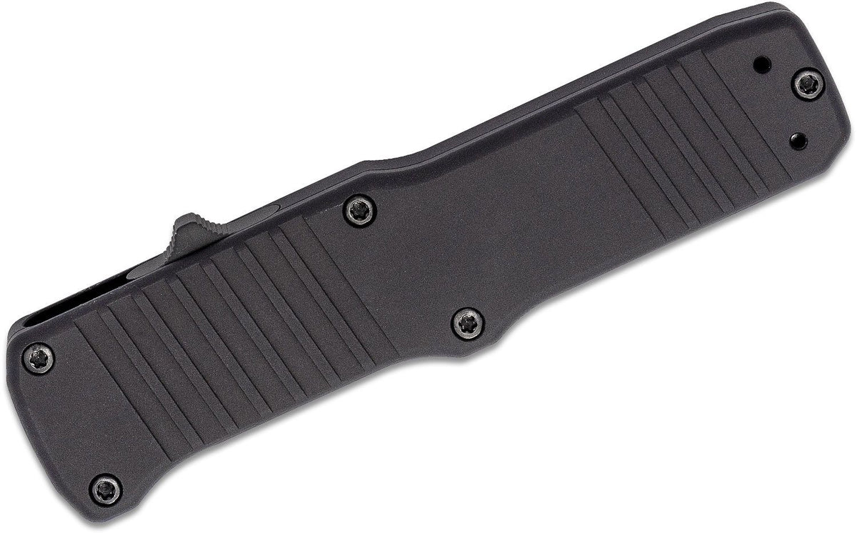 HOGUE HK HADRON 3.375&quot; OTF AUTO CLIP PT ALUM FR MATTE BLK