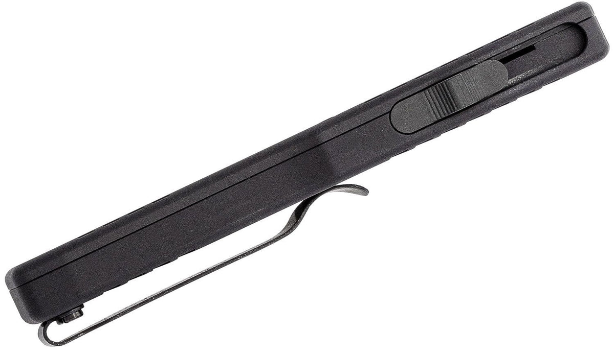 HOGUE HK HADRON 3.375&quot; OTF AUTO CLIP PT ALUM FR MATTE BLK
