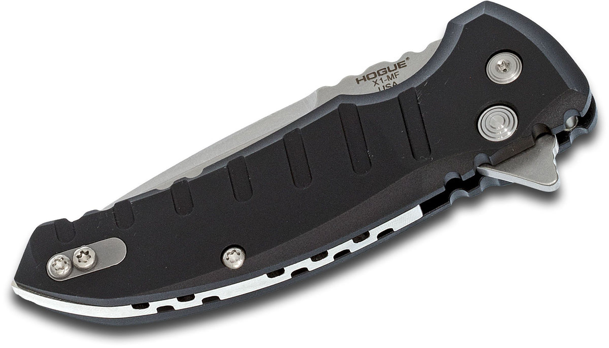 HOGUE X1 MICROFLIP 2.75&quot; DROP POINT AL FRAME BLACK