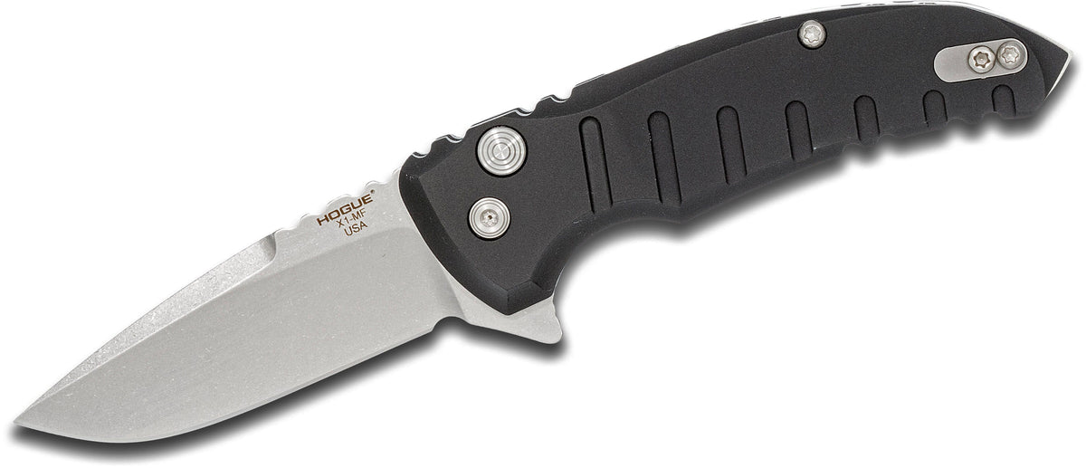 HOGUE X1 MICROFLIP 2.75&quot; DROP POINT AL FRAME BLACK